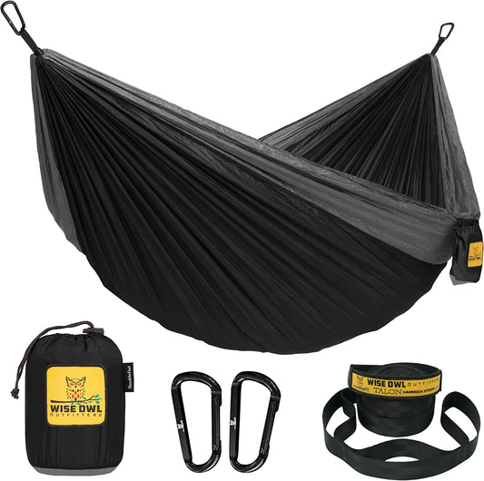 Hammock for Camping Hammocks Gear for the Outdoors Backpacking Survival or Travel - Portable Lightweight Parachute Nylon - up to 500Lbs
