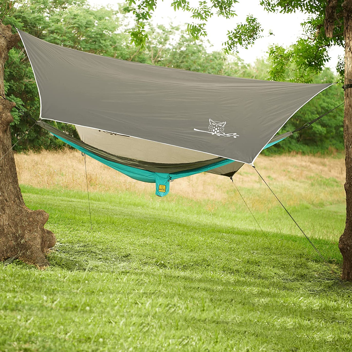 Hammock Tarp, Hammock Tent - Rain Tarp for Camping Hammock - Camping Gear Must Haves W/Easy Set up Including Tent Stakes and Carry Bag
