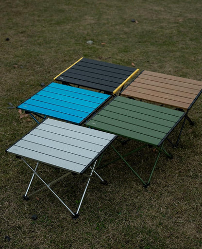 Ultralight Compact Camping Folding Table with Carry Bag (Silver - L)