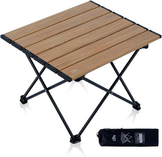 Ultralight Compact Camping Folding Table with Carry Bag (Nature- S)
