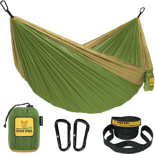 Hammock for Camping Hammocks Gear for the Outdoors Backpacking Survival or Travel - Portable Lightweight Parachute Nylon - up to 500Lbs