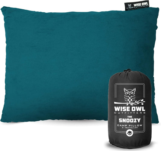 Camping Pillow - Camping Essentials and Travel Pillow for Airplanes, Camping, and Travel - Memory Foam Washable Pillow - Small/Medium